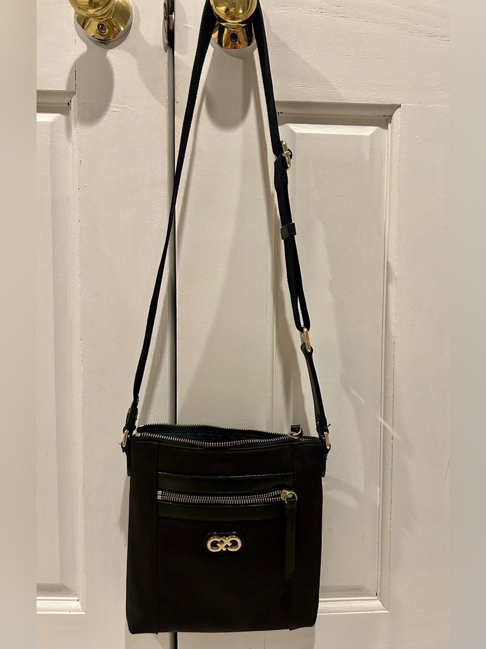 Cole Haan Black Crossbody Bag with Gold Hardware
